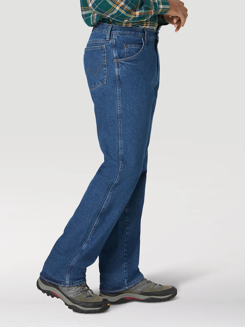 Load image into Gallery viewer, WRANGLER RUGGED WEAR® FLEECE LINED RELAXED FIT JEAN IN STONEWASH SIZE 42X30
