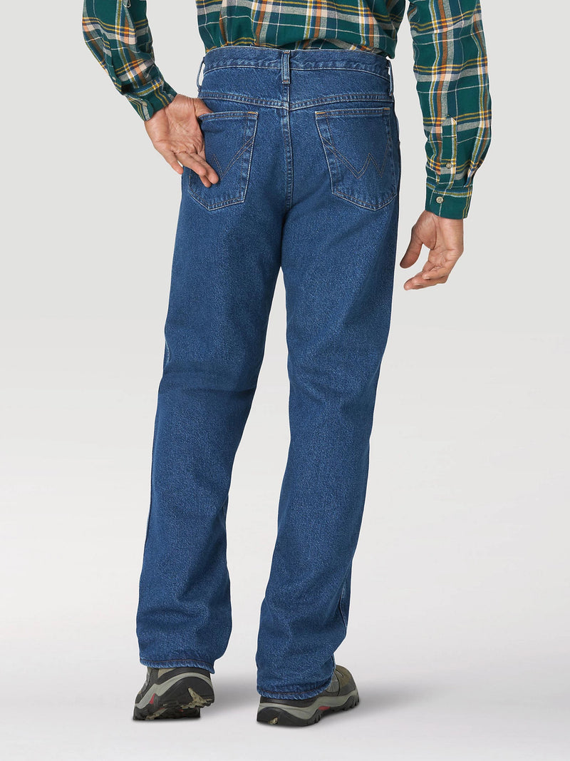 Load image into Gallery viewer, WRANGLER RUGGED WEAR® FLEECE LINED RELAXED FIT JEAN IN STONEWASH SIZE 40X34
