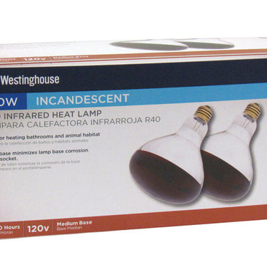 Westinghouse 250 W R40 Heat Lamp Incandescent Light Bulb Medium Base Red 2 pk