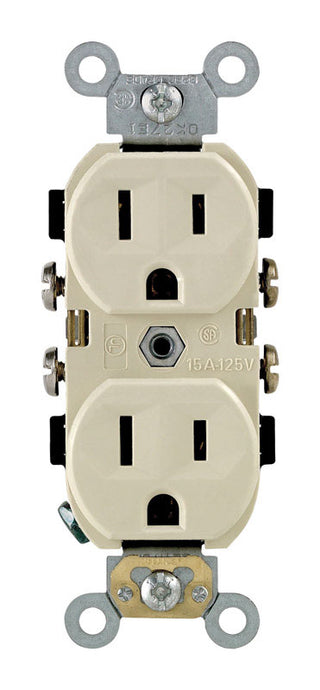 Leviton 15 amps 125 V Ivory Outlet 5-15R 1 pk