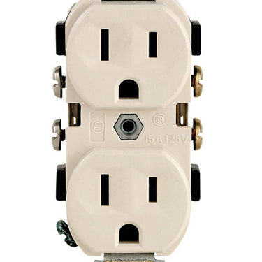 Leviton 15 amps 125 V Duplex Light Almond Outlet 5-15R 1 pk