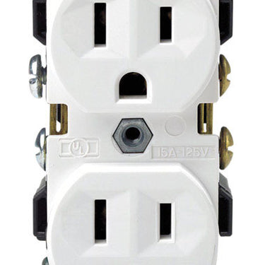 Leviton 15 amps 125 V Duplex White Outlet 5-15R 1 pk