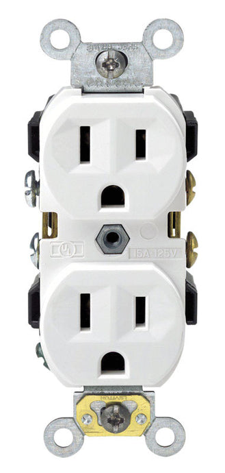 Leviton 15 amps 125 V Duplex White Outlet 5-15R 1 pk