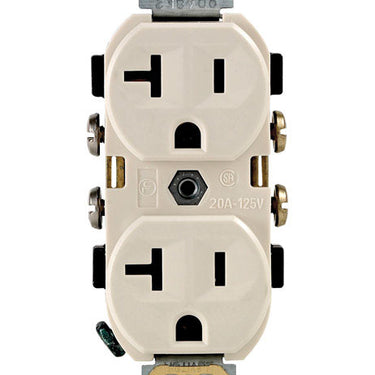 Leviton 20 amps 125 V Duplex Light Almond Outlet 5-20R 1 pk