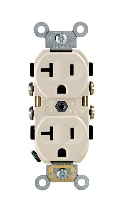 Leviton 20 amps 125 V Duplex Light Almond Outlet 5-20R 1 pk