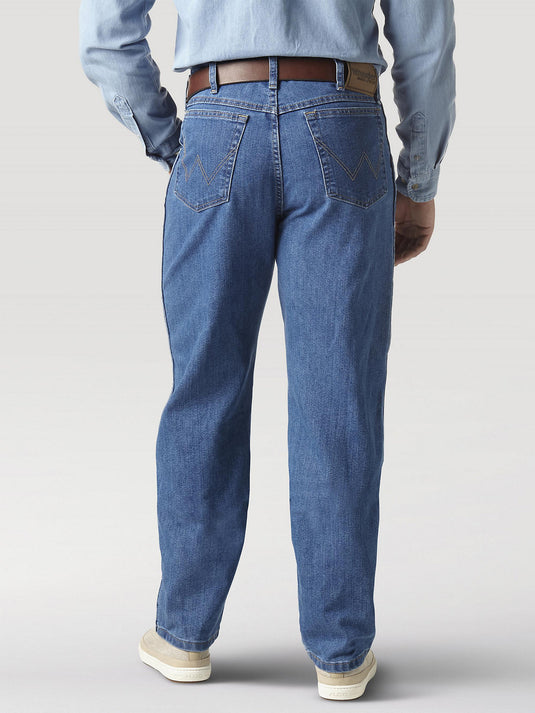 Wrangler 58X32 Relaxed Stretch Flex Denim Jeans - Stonewashed