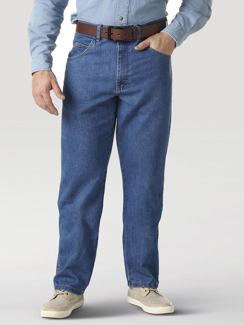 Load image into Gallery viewer, Wrangler 58X32 Relaxed Stretch Flex Denim Jeans - Stonewashed
