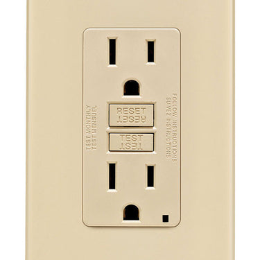 Leviton SmartlockPro 15 amps 125 V Duplex Ivory GFCI Outlet 5-15R 1 pk