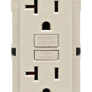 Leviton SmartlockPro 20 amps 125 V Duplex Light Almond GFCI Outlet 5-20R 1 pk
