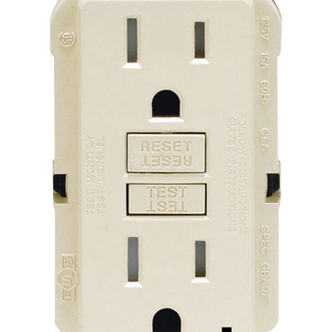 Leviton SmartlockPro 15 amps 125 V Duplex Light Almond GFCI Outlet 5-15R 1 pk