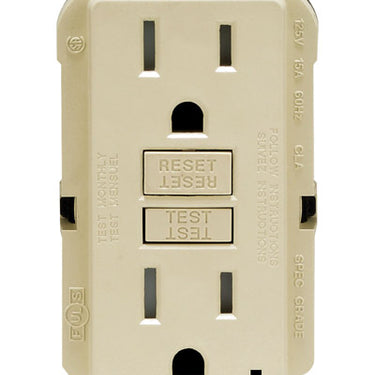 Leviton SmartlockPro 15 amps 125 V Duplex Ivory GFCI Outlet 5-15R 1 pk