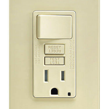 Leviton SmartlockPro 15 amps 125 V Ivory GFCI Outlet 5-15R 1 pk