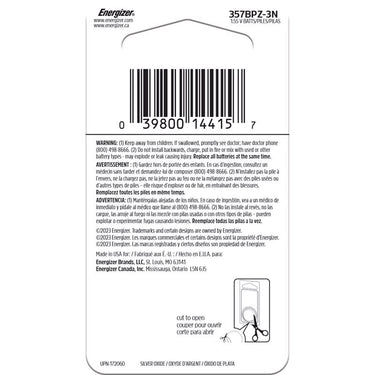 Energizer Silver Oxide 303/357 1.5 V Electronic/Watch Battery 3 pk