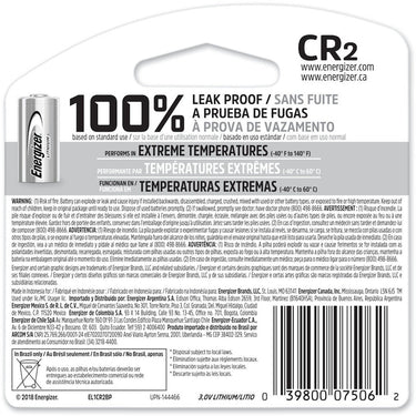 Energizer Lithium CR2 3 V Camera Battery 1 pk