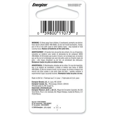 Energizer Silver Oxide 389/390 1.55 V 0.08 mAh Electronic/Watch Battery 1 pk