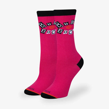 Odd Sox Burn Book Pink Women's Crew Socks Size M