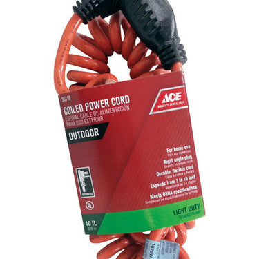 Ace Indoor or Outdoor 3 to 10 ft. L Orange Extension Cord 16/3 SJTW