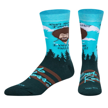Odd Sox Bob Ross You Can Do It Women's Crew Socks Size M