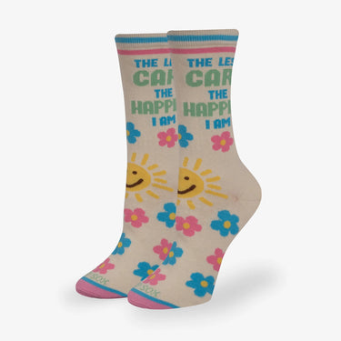Odd Sox The Less I Care Women's Crew Socks Size M