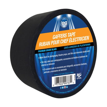 IPG 2.83 in. W X 54.7 L Black Gaffer's Tape