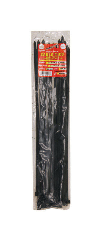 Load image into Gallery viewer, Tool City 18 in. L Black Cable Tie 50 pk
