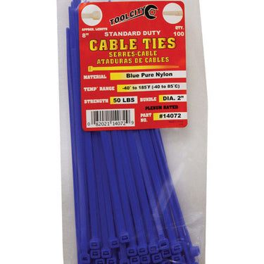 Tool City 8 in. L Blue Cable Tie 100 pk