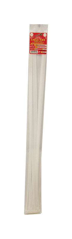 Tool City 36.5 in. L White Cable Tie 10 pk