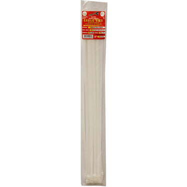 Tool City 24.9 in. L White Cable Tie 25 pk