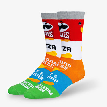 Odd Sox Pringles Flavors Mash-Up Men's Crew Socks Size L