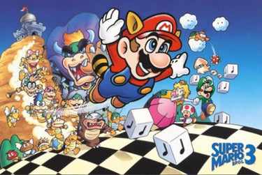 Super Mario Bros. 3 Poster 17x11 Inch
