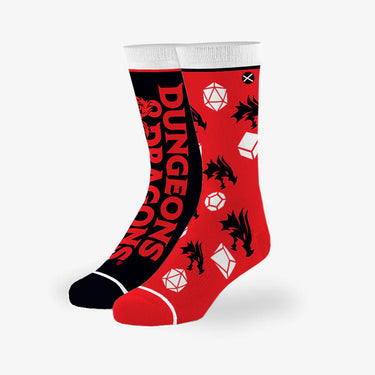 Odd Sox Dungeons & Dragons Split Men's Crew Socks Size L