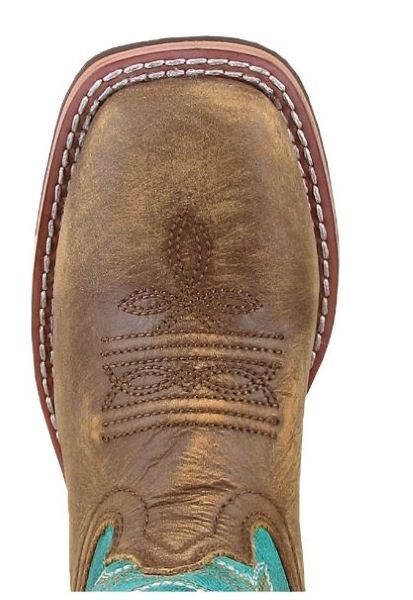 Smoky Mountain Kids Jesse Brown Distress/Turquoise Western Boots Size Child 10 1/2