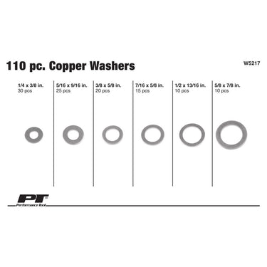 Performance Tool 110 pc. Copper Washer Assortment