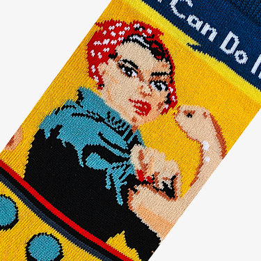 Odd Sox Rosie The Riveter Women's Crew Socks Size M
