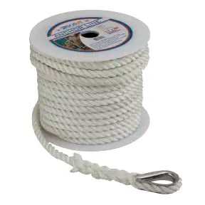 Sea-Dog Twisted Nylon Anchor Line with Thimble, 3/8" x 200'