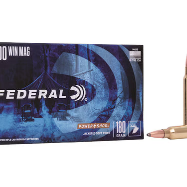 Federal Power-Shok 300 Winchester Magnum Ammo 180 Grain Jacketed Soft Point 20rds