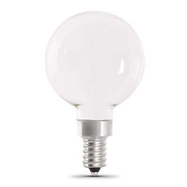 Feit Enhance G16.5 E12 (Candelabra) Filament LED Bulb Daylight 60 Watt Equivalence 2 pk