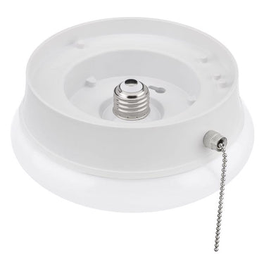 ETI 3.58 in. H X 7 in. W X 7 in. L White LED Ceiling Spin Light