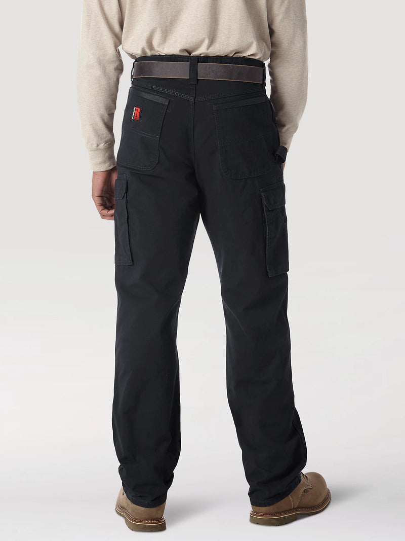 Load image into Gallery viewer, WRANGLER® RIGGS WORKWEAR® RIPSTOP RANGER CARGO PANT IN BLACK SIZE 36X36
