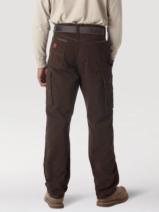 WRANGLER® RIGGS WORKWEAR® RIPSTOP RANGER CARGO PANT IN DARK BROWN SIZE 44X34