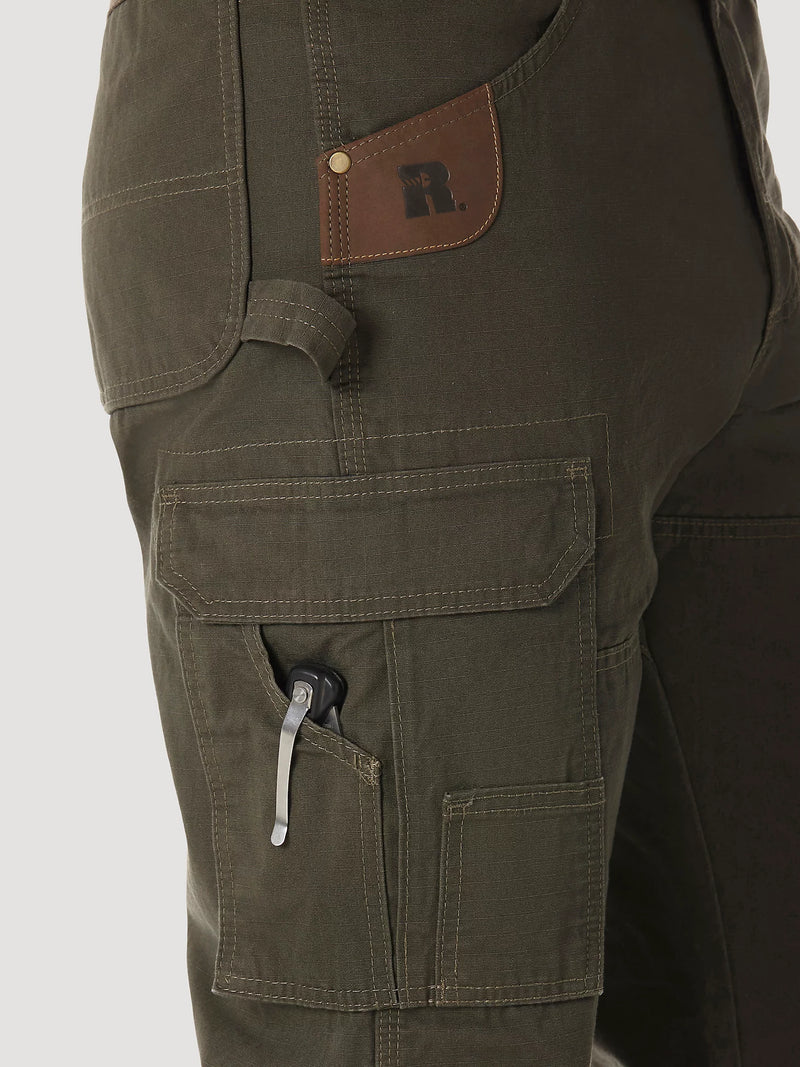 Load image into Gallery viewer, WRANGLER® RIGGS WORKWEAR® RIPSTOP RANGER CARGO PANT IN LODEN SIZE 31X34
