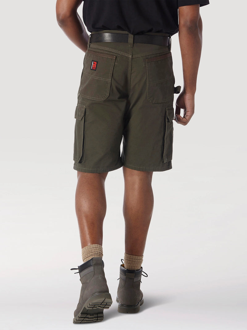 Load image into Gallery viewer, Wrangler Mens 46 Riggs Workwear Ripstop Ranger Cargo Shorts - Loden
