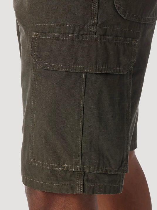 Wrangler Mens 46 Riggs Workwear Ripstop Ranger Cargo Shorts - Loden