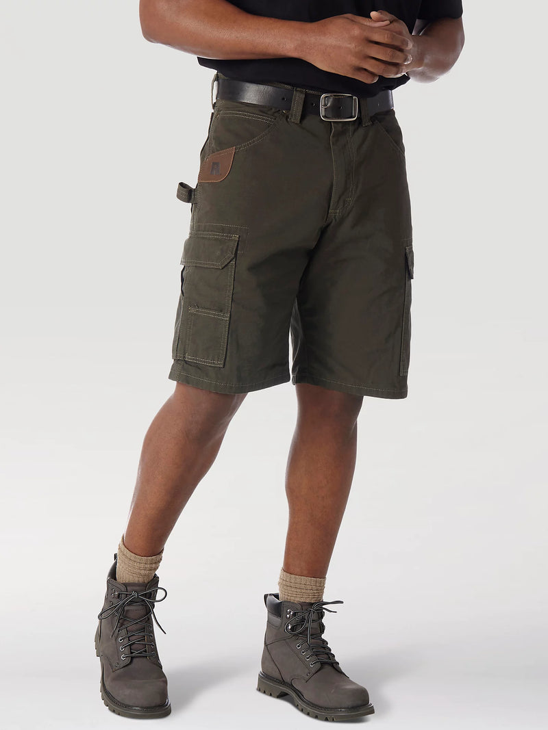 Load image into Gallery viewer, Wrangler Mens 46 Riggs Workwear Ripstop Ranger Cargo Shorts - Loden
