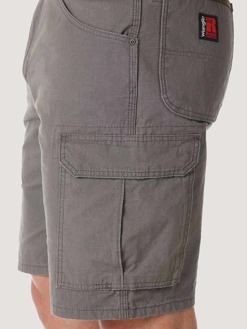 Load image into Gallery viewer, WRANGLER® RIGGS WORKWEAR® RIPSTOP RANGER CARGO SHORT IN SLATE SIZE 42
