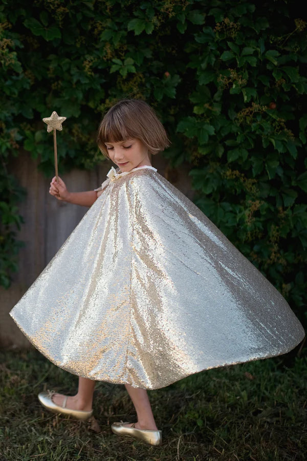 Load image into Gallery viewer, Gracious Gold Sequins Cape
