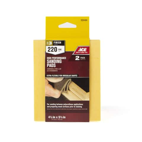 Ace 5.5 in. L X 4.5 in. W X .25 in. 220 Grit Extra Fine Contour Hand Sanding Pad