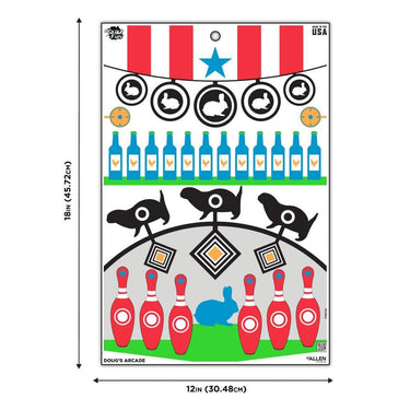 EZ Aim Fun Get the Game On Paper Shooting Targets, 12"W x 18"H, 8-Pack