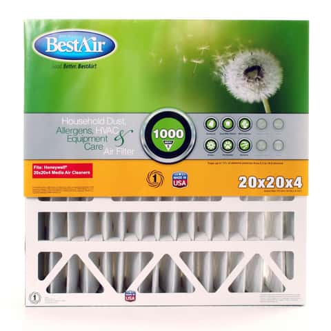 BestAir 20 in. W X 20 in. H X 4 in. D 8 MERV Pleated Air Filter 1 pk