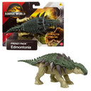 Jurassic World Rebirth Frenzy Pack Edmontonia figure shown with its package